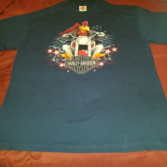 Mens Harley Davidson Navy Tshirt 